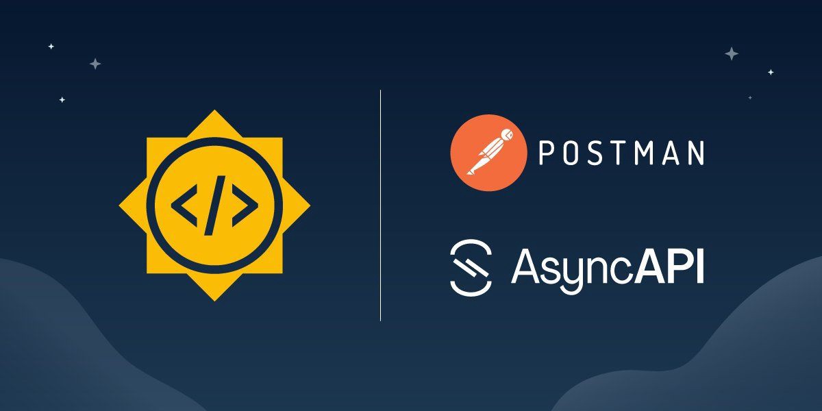 Poster with GSOC, Postman & AsyncAPI logo
